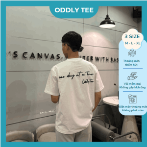 Áo Phông Oddly Tee Minimal Quote – One Day At A Time